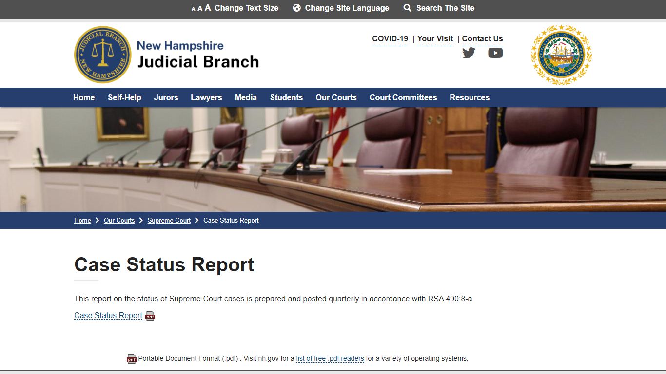 Case Status Report | New Hampshire Judicial Branch